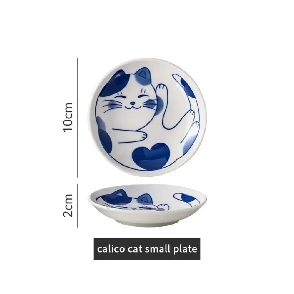 Petites assiettes japonaises Maneki-neko