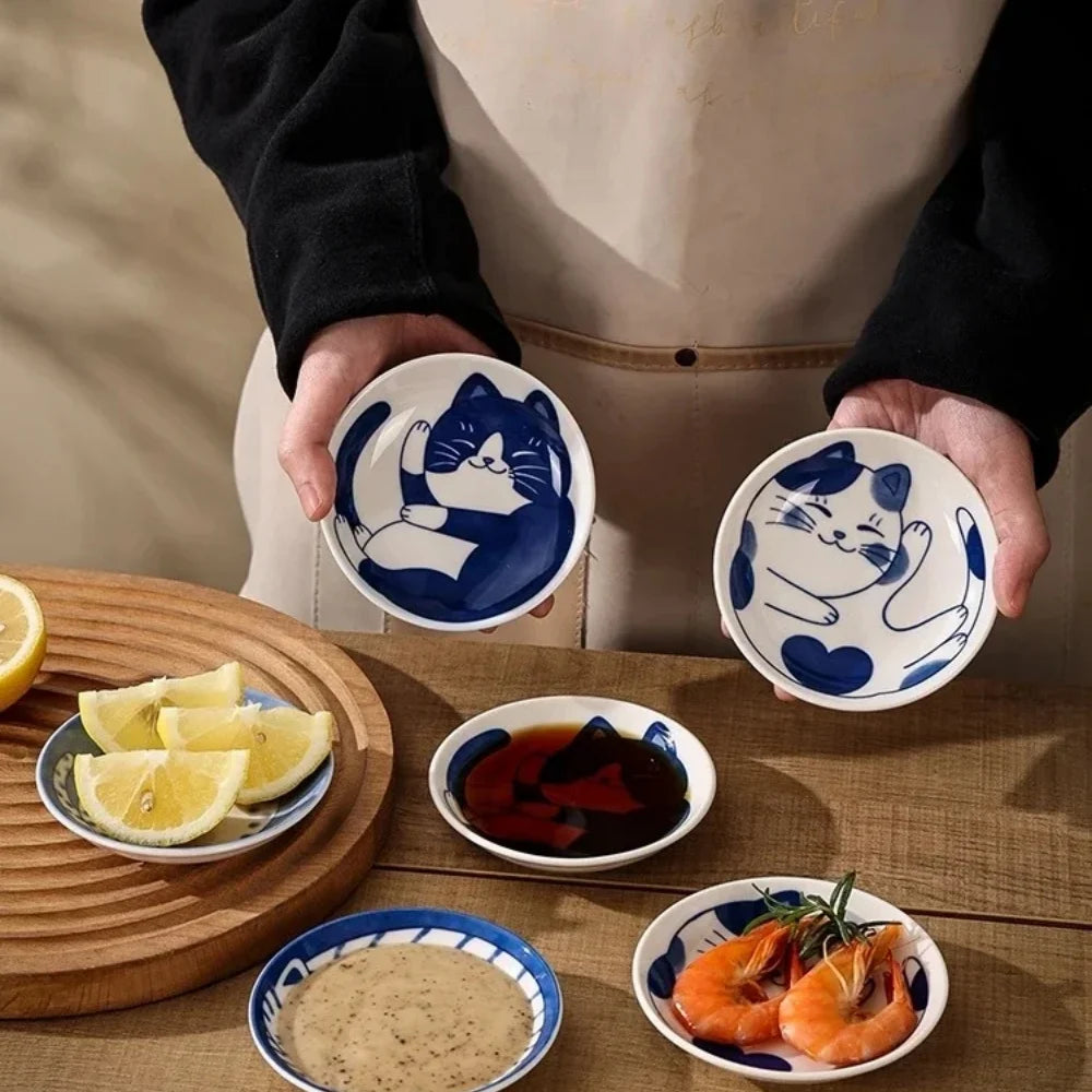 Petites assiettes japonaises Maneki-neko