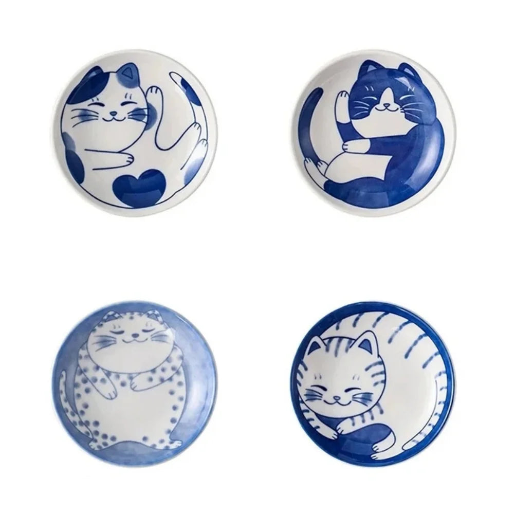 Petites assiettes japonaises Maneki-neko