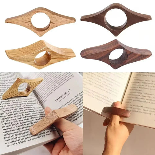Porte-page en bois Maison Kanso pour maintenir un livre ouvert d’une main