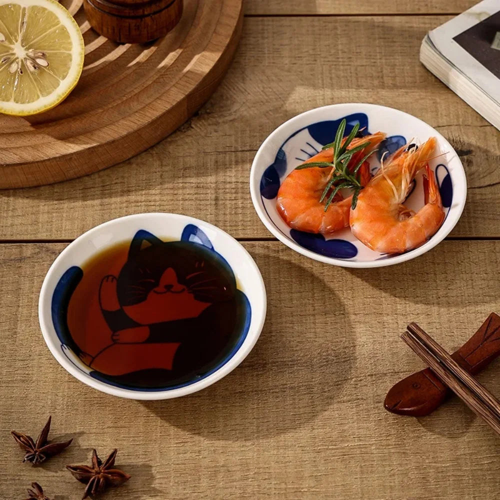 Petites assiettes japonaises Maneki-neko