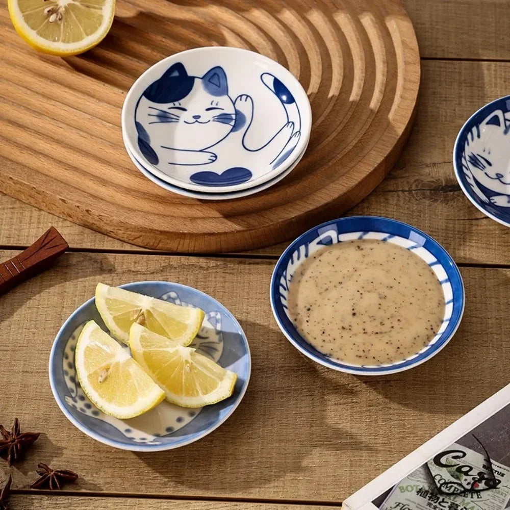 Petites assiettes japonaises Maneki-neko