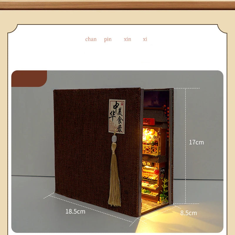 Book Nook DIY en bois — scène miniature pour livres