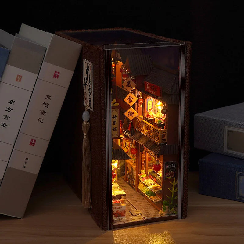 Kit miniature Book Nook pour étagère de bibliothèque